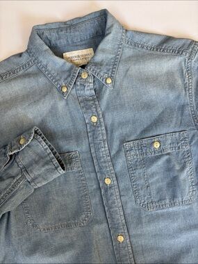 Vintage Denim & Supply Ralph Lauren Blue Chambray Button Shirt Women’s Small